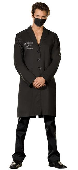 Adult Dr Rigamortis Surgeon Fancy Dress Halloween Doctor Coroner Costume (MED)